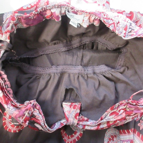 Mimi Maternity 100% Silk Dress S Paisley Print Spaghetti Strap Pregnancy 276 - Picture 8 of 14